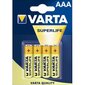 Baterijas Varta Superlife/Super Heavy Duty, AAA (LR03), 4gab. цена и информация | Baterijas | 220.lv