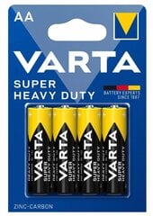 Baterijas Varta Superlife/Super Heavy Duty, AA (LR6), 4 gab. cena un informācija | Baterijas | 220.lv