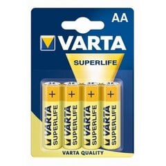 Baterijas Varta Superlife, AA (LR6), 4 gab. cena un informācija | Baterijas | 220.lv