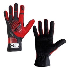 Men's Driving Gloves OMP MY2018 Sarkans Melns cena un informācija | Vīriešu cepures, šalles, cimdi | 220.lv