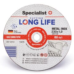 Disks metālam LongLife 230x1,9x22 cena un informācija | Rokas instrumenti | 220.lv