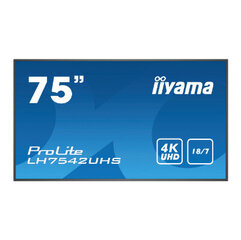 Iiyama LH7542UHS-B3, 75" цена и информация | Мониторы | 220.lv