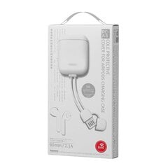 Кабель Remax AirPods Case Silica Gel Protector for Airpods 1/2 + USB Lightning cable, черный цена и информация | Наушники | 220.lv