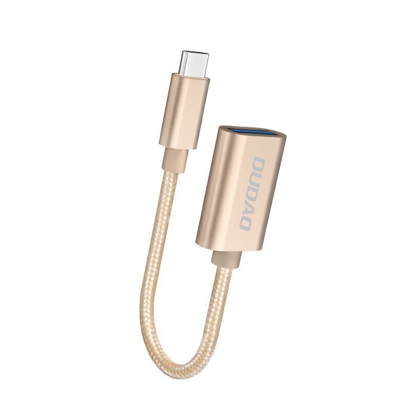 Dudao adaptera kabelis OTG USB 2.0 uz USB Type C pelēks (L15T) cena un informācija | Savienotājkabeļi | 220.lv