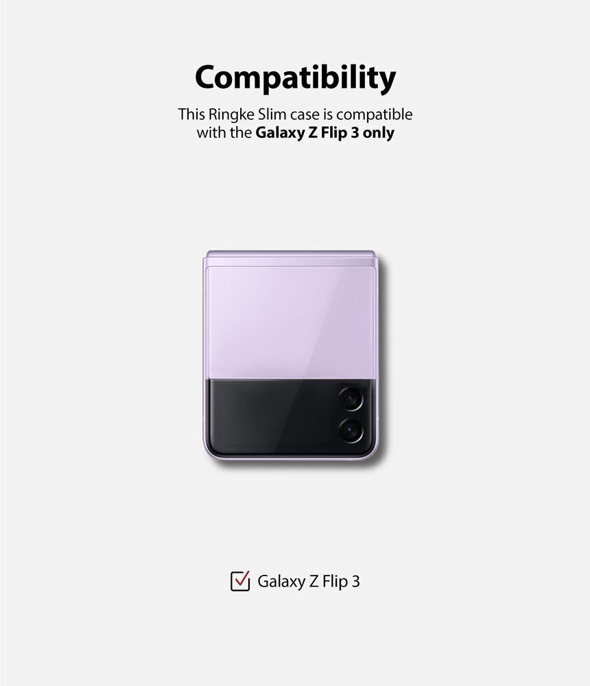 Ringke telefona vāciņš priekš Samsung Galaxy Z Flip3 5G, melns cena un informācija | Telefonu vāciņi, maciņi | 220.lv