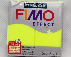 Моделин Fimo Effect 56г., желтый цена и информация | Принадлежности для рисования, лепки | 220.lv