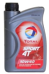 Total HI-PERF Sport 4T 10W/40 полусинтетическое масло для двигателей, 1 л цена и информация | Моторное масло | 220.lv