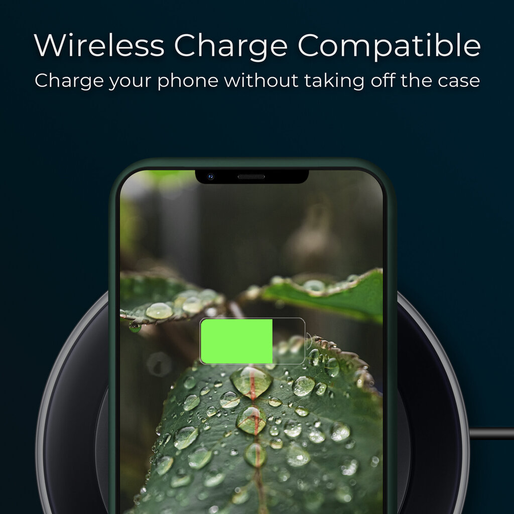 Moozy Lifestyle telefona vāciņš saderīgs ar iPhone 13 Pro Max – augstvērtīga silikona apvalks ar matētu virsmu un mīkstu mikrošķiedras oderi, Tumši zaļš цена и информация | Telefonu vāciņi, maciņi | 220.lv