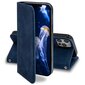 Moozy Marmora zils atveramais vāciņš telefonam iPhone 12, iPhone 12 Pro – Magnētisks, atverams retro dizaina vāciņš-maks ar karšu turētāju un statīvu цена и информация | Telefonu vāciņi, maciņi | 220.lv