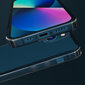 Moozy Xframe Triecienizturīgs vāciņš telefonam iPhone 13 – divu krāsu caurspīdīgs hibrīda vāciņš ar melnu triecienu absorbējošu TPU apmali cena un informācija | Telefonu vāciņi, maciņi | 220.lv