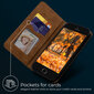 Moozy Marmora brūns atveramais vāciņš telefonam iPhone SE 2020, iPhone 8, iPhone 7 – Magnētisks, atverams retro dizaina vāciņš-maks ar karšu turētāju un statīvu cena un informācija | Telefonu vāciņi, maciņi | 220.lv