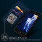 Moozy Marmora zils atveramais vāciņš telefonam iPhone SE 2020, iPhone 8, iPhone 7 – Magnētisks, atverams retro dizaina vāciņš-maks ar karšu turētāju un statīvu цена и информация | Telefonu vāciņi, maciņi | 220.lv