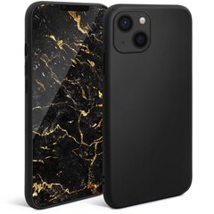 Moozy Minimalist plāns, matēts silikona vāciņš saderīgs ar iPhone 13 Mini telefona modeli, Melns цена и информация | Чехлы для телефонов | 220.lv