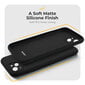 Moozy Minimalist plāns, matēts silikona vāciņš saderīgs ar iPhone 13 Mini telefona modeli, Melns cena un informācija | Telefonu vāciņi, maciņi | 220.lv