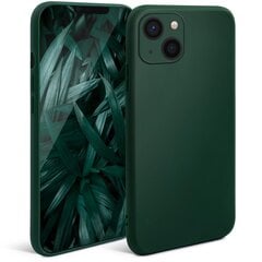 Moozy Minimalist plāns, matēts silikona vāciņš saderīgs ar iPhone 13 telefona modeli, Tumši zaļš kaina ir informacija | Telefonu vāciņi, maciņi | 220.lv