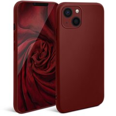 Moozy Minimalist plāns, matēts silikona vāciņš saderīgs ar iPhone 13 telefona modeli, Vīna sarkans cena un informācija | Telefonu vāciņi, maciņi | 220.lv