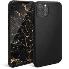 Силиконовый Чехол Moozy Minimalist для iPhone 13 Pro – Тонкий и матовый чехол из силикона TPU, черный цена и информация | Чехлы для телефонов | 220.lv