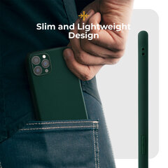 Moozy Minimalist plāns, matēts silikona vāciņš saderīgs ar iPhone 13 Pro telefona modeli, Tumši zaļš cena un informācija | Telefonu vāciņi, maciņi | 220.lv