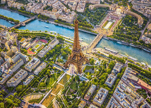 Puzle CherryPazzi View over Paris Eiffel Tower 1000 d. cena un informācija | Puzles, 3D puzles | 220.lv
