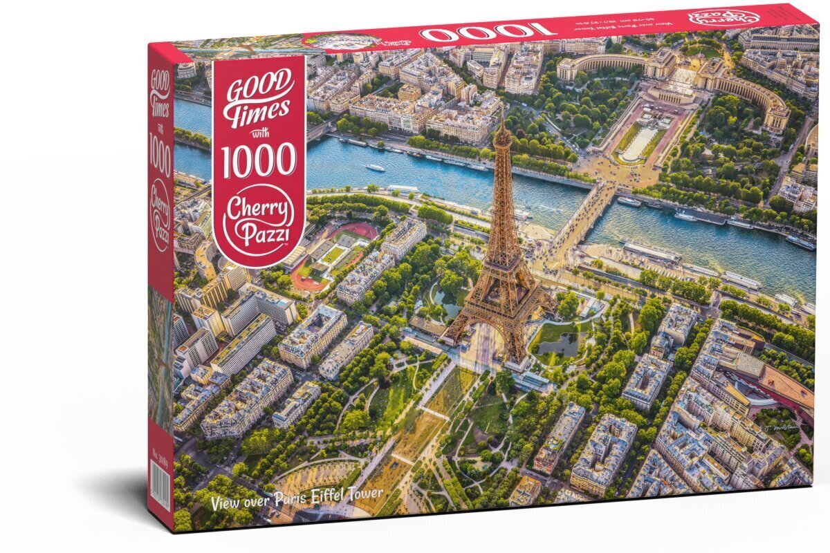 Puzle CherryPazzi View over Paris Eiffel Tower 1000 d. цена и информация | Puzles, 3D puzles | 220.lv