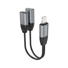 Dudao Adapter from Lightning to Lightning + 3,5 мм mini jack (headphones and charging) port gray (L17i+ gray) цена и информация | Кабели для телефонов | 220.lv