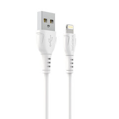 Кабель Borofone Cable BX51 Triumph - USB to Lightning - 2,4A 1 м, белый цена и информация | Кабели для телефонов | 220.lv