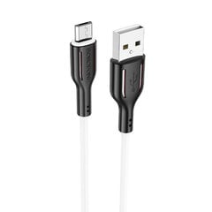 Кабель Borofone Cable BX63 Charming - USB to MicroUSB - 2,4A 1 м, черно-белый цена и информация | Кабели для телефонов | 220.lv