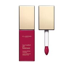 Lūpu spīdums Clarins Lip Comfort Oil Intense Lightweight Cream Oil, 7 ml cena un informācija | Lūpu krāsas, balzāmi, spīdumi, vazelīns | 220.lv