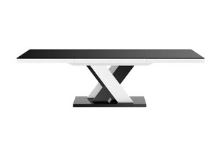 Bīdāmais galds Xenon Lux Czarny Polysk Bialy+Czarny Polysk cena un informācija | Virtuves galdi, ēdamgaldi | 220.lv