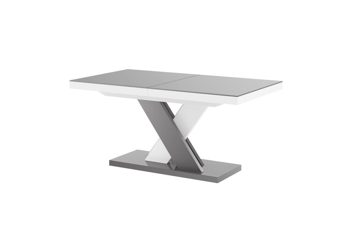 Bīdāmais galds Xenon Lux Szary Polysk Szary +Bialy Polysk cena un informācija | Virtuves galdi, ēdamgaldi | 220.lv