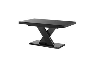 Раздвижной стол Xenon Lux Czarny Mat Czarny Polysk цена и информация | Кухонные и обеденные столы | 220.lv