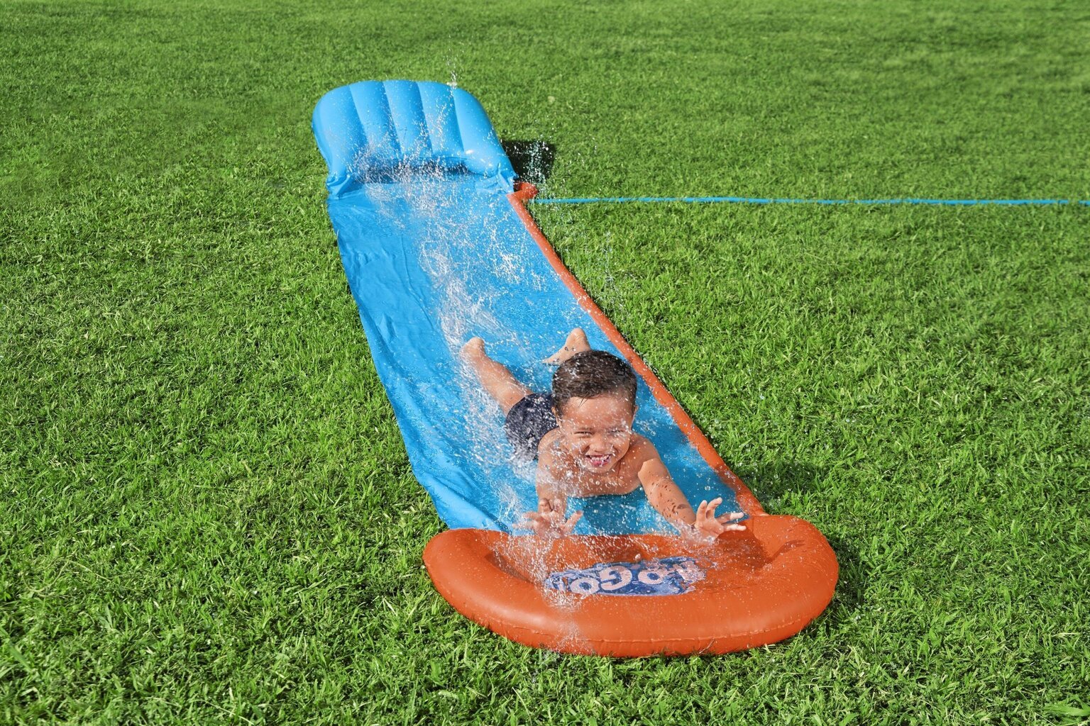 Piepūšamais ūdens slidkalniņš H2OGO! Tsunami Splash Ramp Single Slide, 488 cm cena un informācija | Piepūšamās rotaļlietas un pludmales preces | 220.lv
