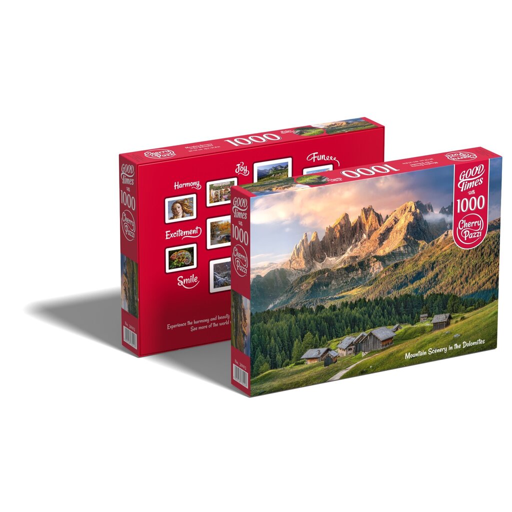 CherryPazzi puzle Mountain Scenery in the Dolomites 1000 det. cena un informācija | Puzles, 3D puzles | 220.lv