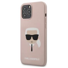 KLHCP12LSLKHLP Karl Lagerfeld Head Silicone Cover for iPhone 12 Pro Max 6.7 Light Pink цена и информация | Чехлы для телефонов | 220.lv