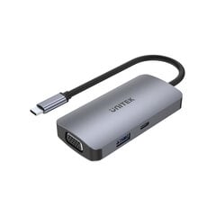 Unitek D1051A, USB-C, VGA 2xHdmi cena un informācija | Adapteri un USB centrmezgli | 220.lv