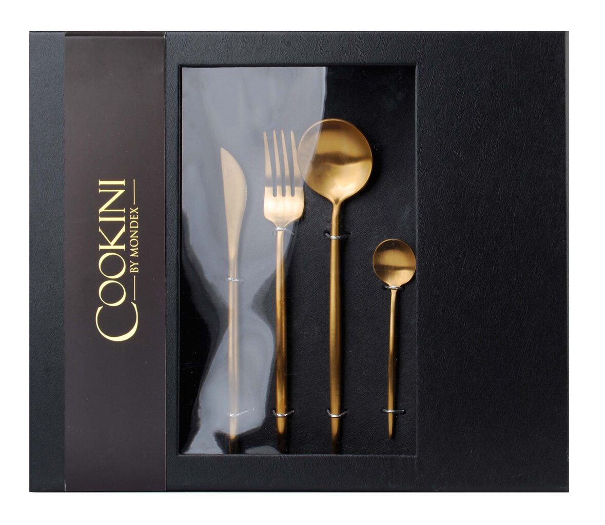 Cookini galda piederumu komplekts Casa Gold, 16 daļas cena un informācija | Galda piederumi | 220.lv