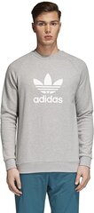 Džemperis vīriešiem Adidas Originals Trefoil Crew CY4573, pelēks cena un informācija | Vīriešu jakas | 220.lv