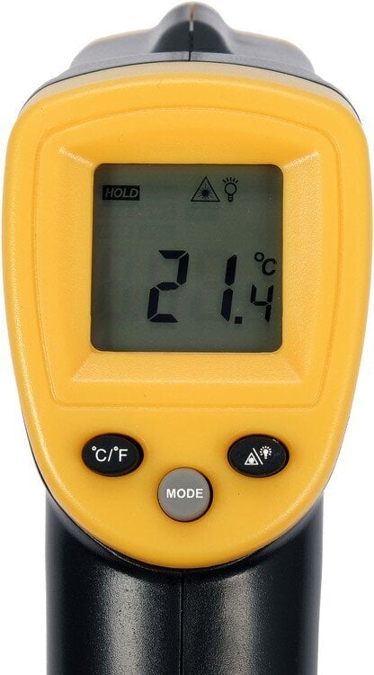 Lāzera termometrs - pirometrs -50°C - 380°C, Vorel (84400) цена и информация | Mitruma, temperatūras, pH, ORP mērītāji | 220.lv