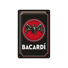 Металлическая пластина логотип Bacardi, черная, 20 х 30 см цена и информация | Детали интерьера | 220.lv