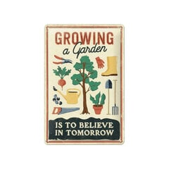 Металлическая пластина Growing a garden, 20 х 30 см цена и информация | Детали интерьера | 220.lv