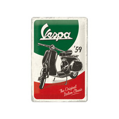 Металлическая пластина Vespa The Original Italian Classicб 20 х 30 см цена и информация | Детали интерьера | 220.lv