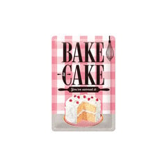Металлическая пластина Bake a cake, 20 х 30 см цена и информация | Детали интерьера | 220.lv