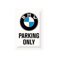 Metāla plāksne 20 x 30 cm, BMW Parking Only cena un informācija | Interjera priekšmeti | 220.lv