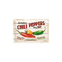 Металлическая пластина Chili Peppers, 20 х 30 см цена и информация | Детали интерьера | 220.lv