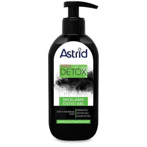 Micelārais tīrīšanas gēls normālai un taukainai ādai Astrid Detox 200 ml cena un informācija | Sejas ādas kopšana | 220.lv