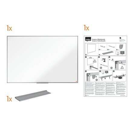 Tāfele Whiteboard Nobo Essence Steel (1905210), 900x600 mm цена и информация | Kancelejas preces | 220.lv