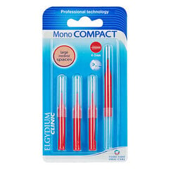 Elgydium Mono Compact Toothbrush 4-3 mm (4 pcs) - Interdental brushes red цена и информация | Зубные щетки, пасты | 220.lv