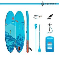  Надувная доска для аэросерфинга Aquatone Wave 2022, 305 см, синий цена и информация | SUP доски, водные лыжи, водные аттракционы | 220.lv