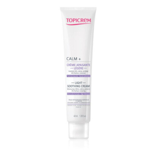 Nomierinošs krēms normālai un kombinētai ādai Topicrem CALM + Light Soothing Cream 40 ml cena un informācija | Sejas krēmi | 220.lv