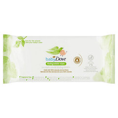 Sadalāmas mitrās salvetes bērniem Baby Dove Biodegradable Wipes, 75 gab. cena un informācija | Bērnu kosmētika, līdzekļi jaunajām māmiņām | 220.lv